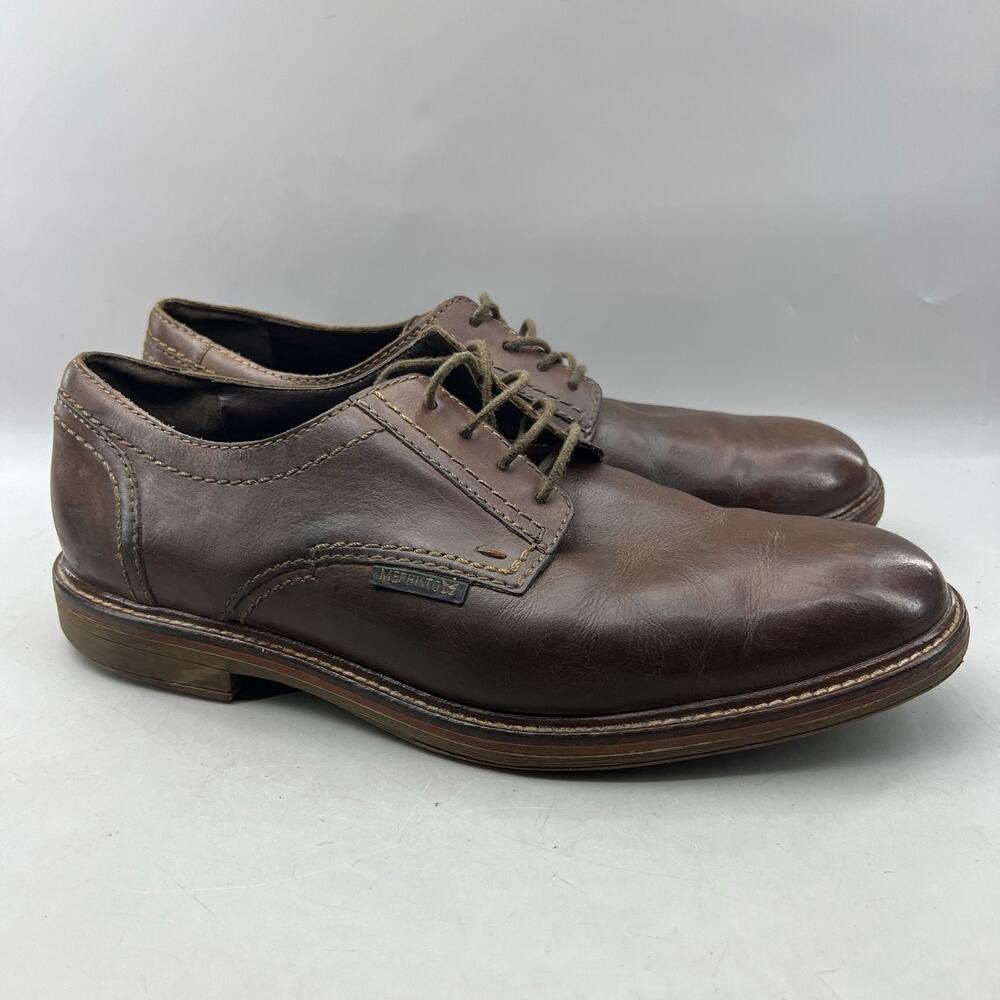 Mephisto Marlon Derby Oxford Men Size 11 Brown Round Toe Comfort Shoe NO INSOLES